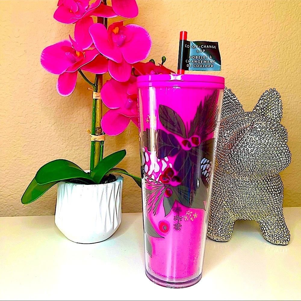 💗🍂New Starbucks pink pinecone holiday 2021 Color Changing tumbler Cold Cup💗🍁 - Picture 3 of 4